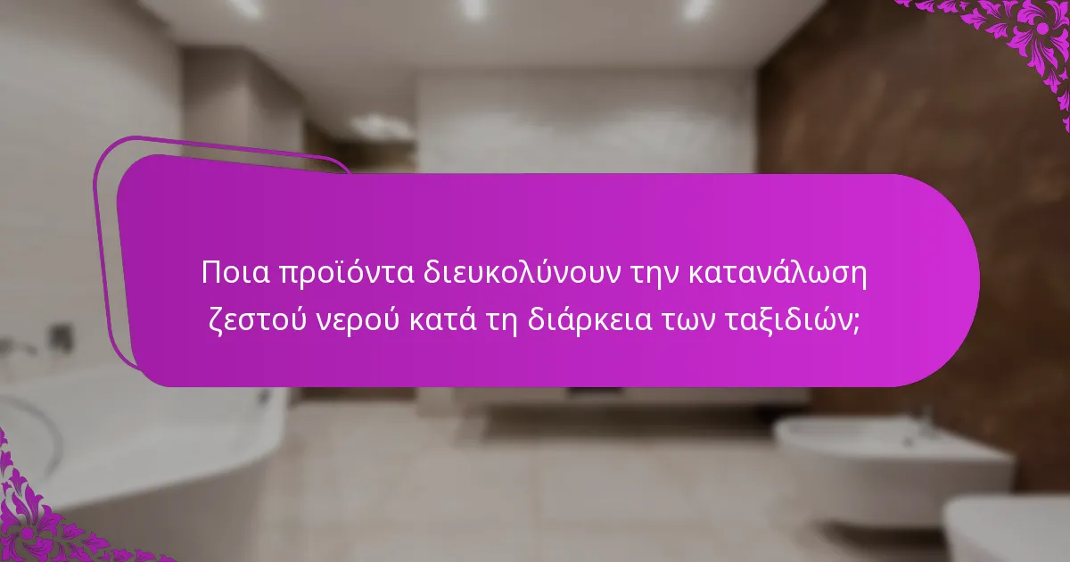 Ποια προϊόντα διευκολύνουν την κατανάλωση ζεστού νερού κατά τη διάρκεια των ταξιδιών;