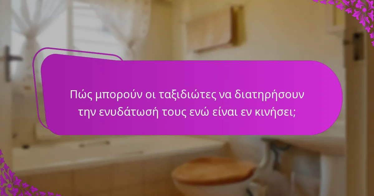 Πώς μπορούν οι ταξιδιώτες να διατηρήσουν την ενυδάτωσή τους ενώ είναι εν κινήσει;