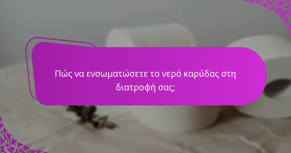 Πώς να ενσωματώσετε το νερό καρύδας στη διατροφή σας;